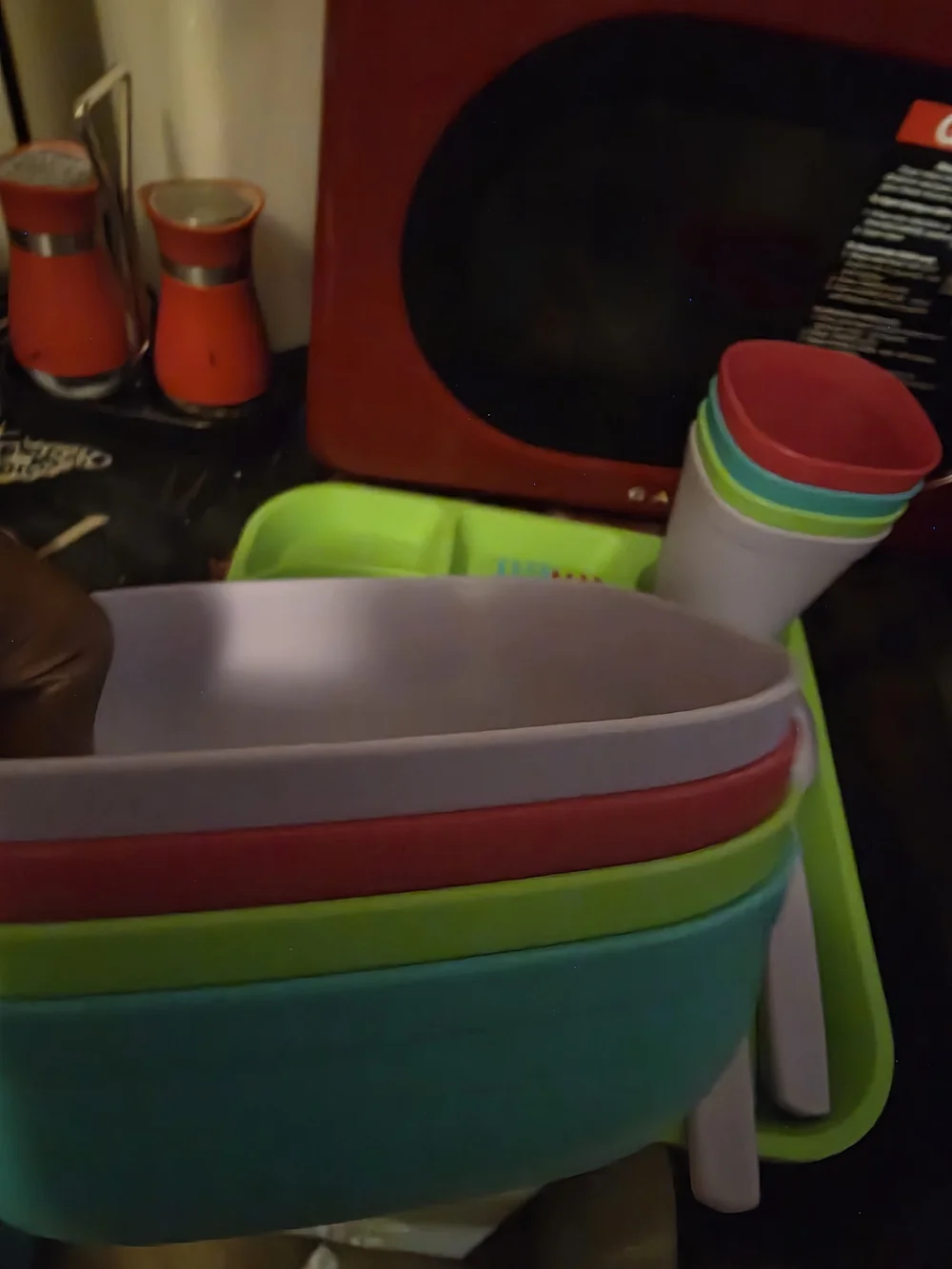 Neon Mix Kids Dinnerware Set - Green / Pink / Purple